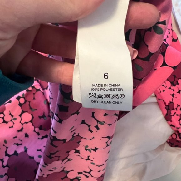 kate spade pink Bubble Dot Smocked Dress size 6 nwot - Picture 7 of 9